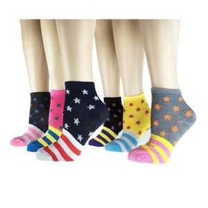 12 pairs Ladies Star & Stripes Ankle Socks